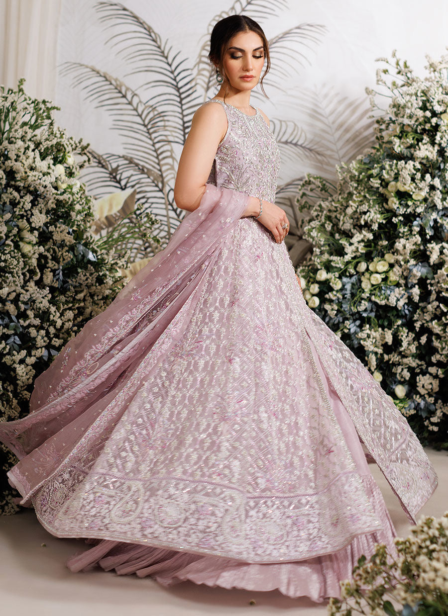 Farah Talib Aziz - Iris mauve kalidaar My Store