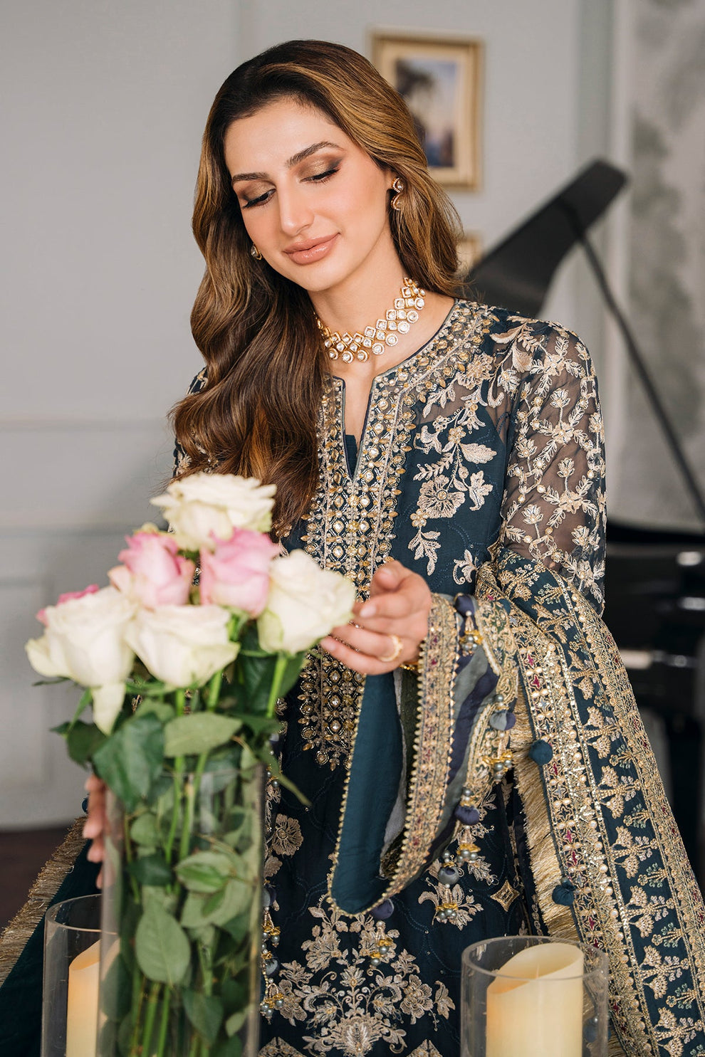 Baroque Embroidered chiffon CH12-01 Ayla's Atelier
