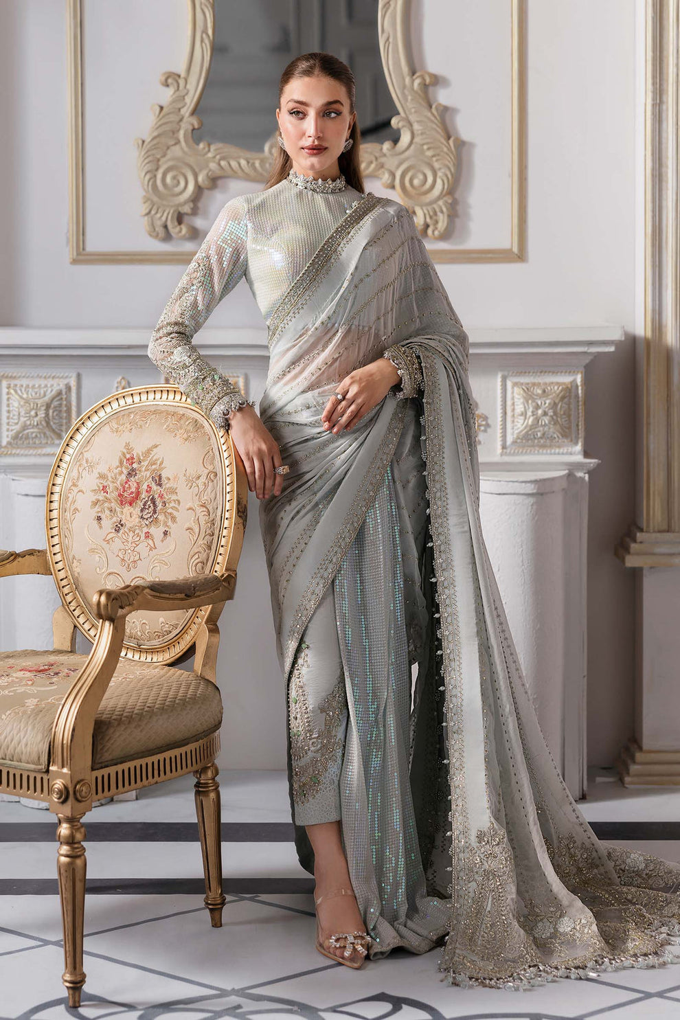 Maria B 3 Piece Ice Blue | BD-3005 Ayla's Atelier