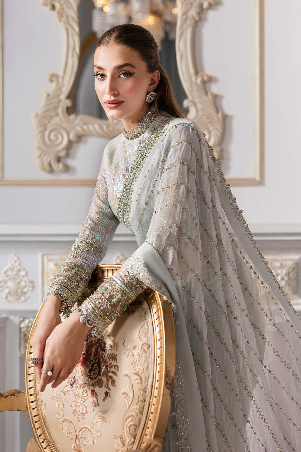Maria B 3 Piece Ice Blue | BD-3005 Ayla's Atelier
