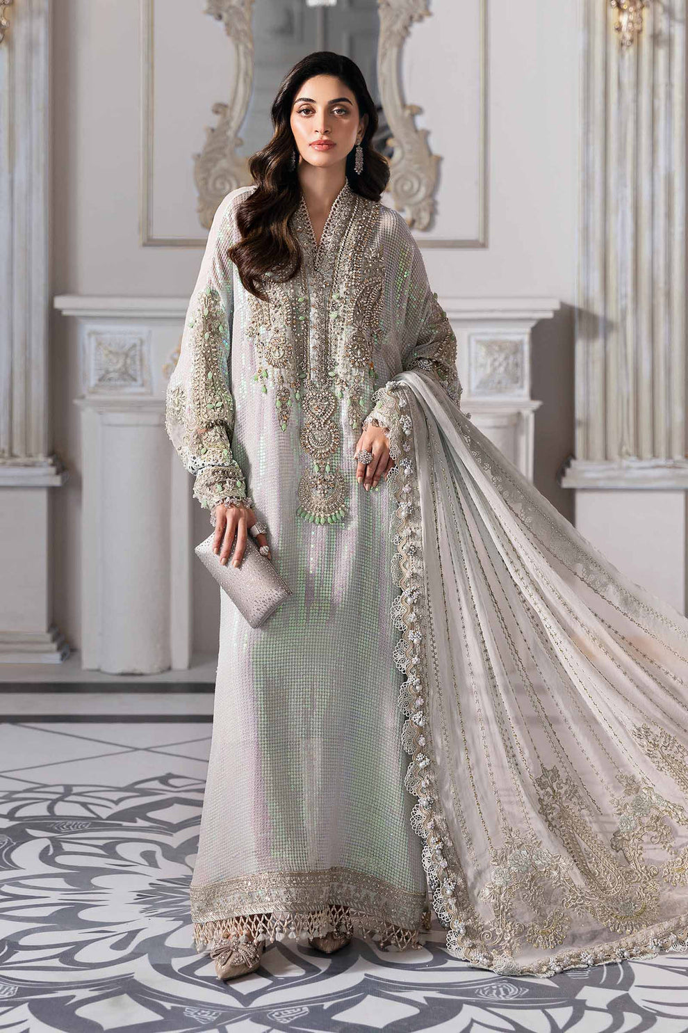 Maria B 3 Piece Ice Blue | BD-3005 Ayla's Atelier
