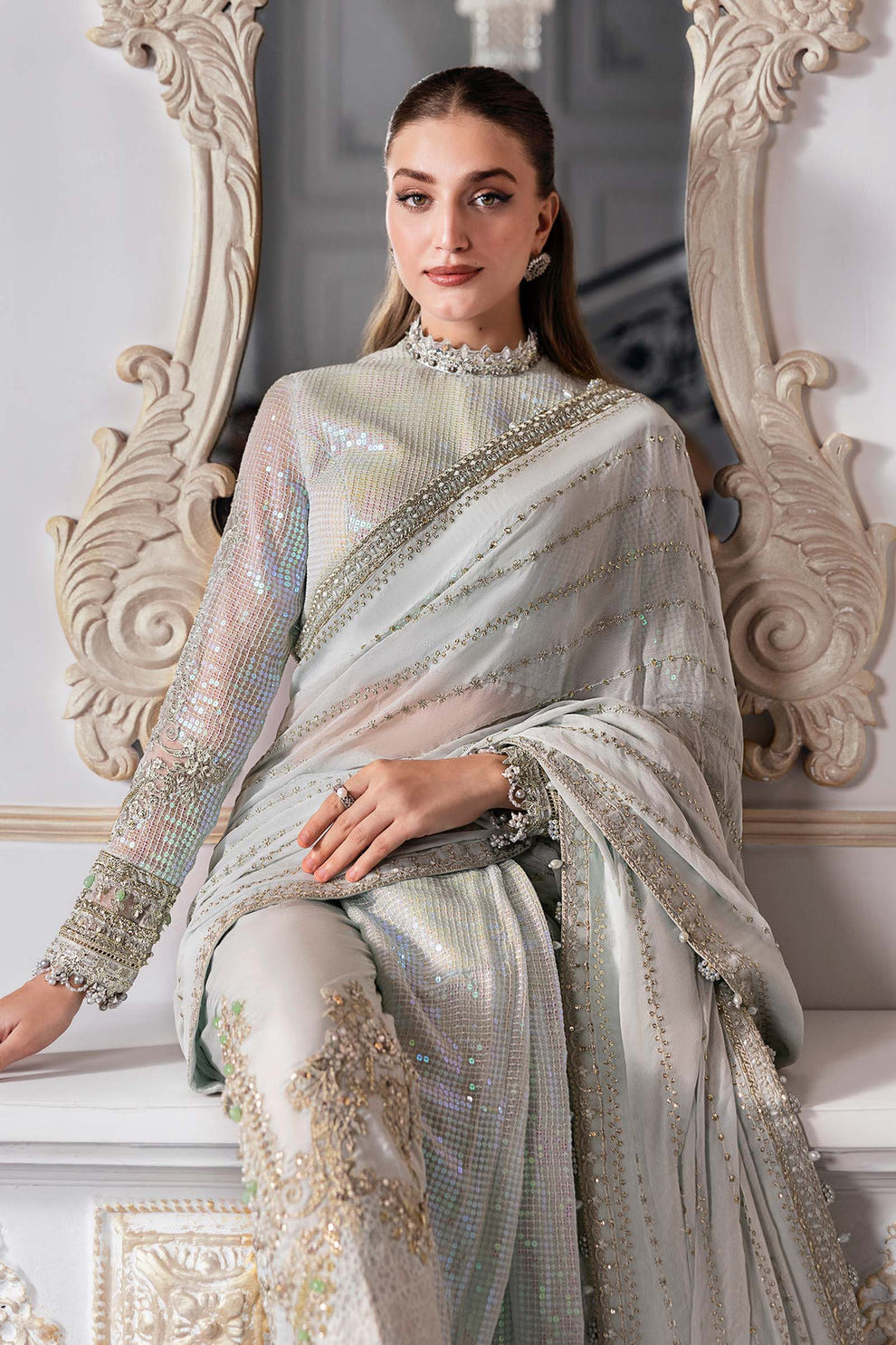 Maria B 3 Piece Ice Blue | BD-3005 Ayla's Atelier